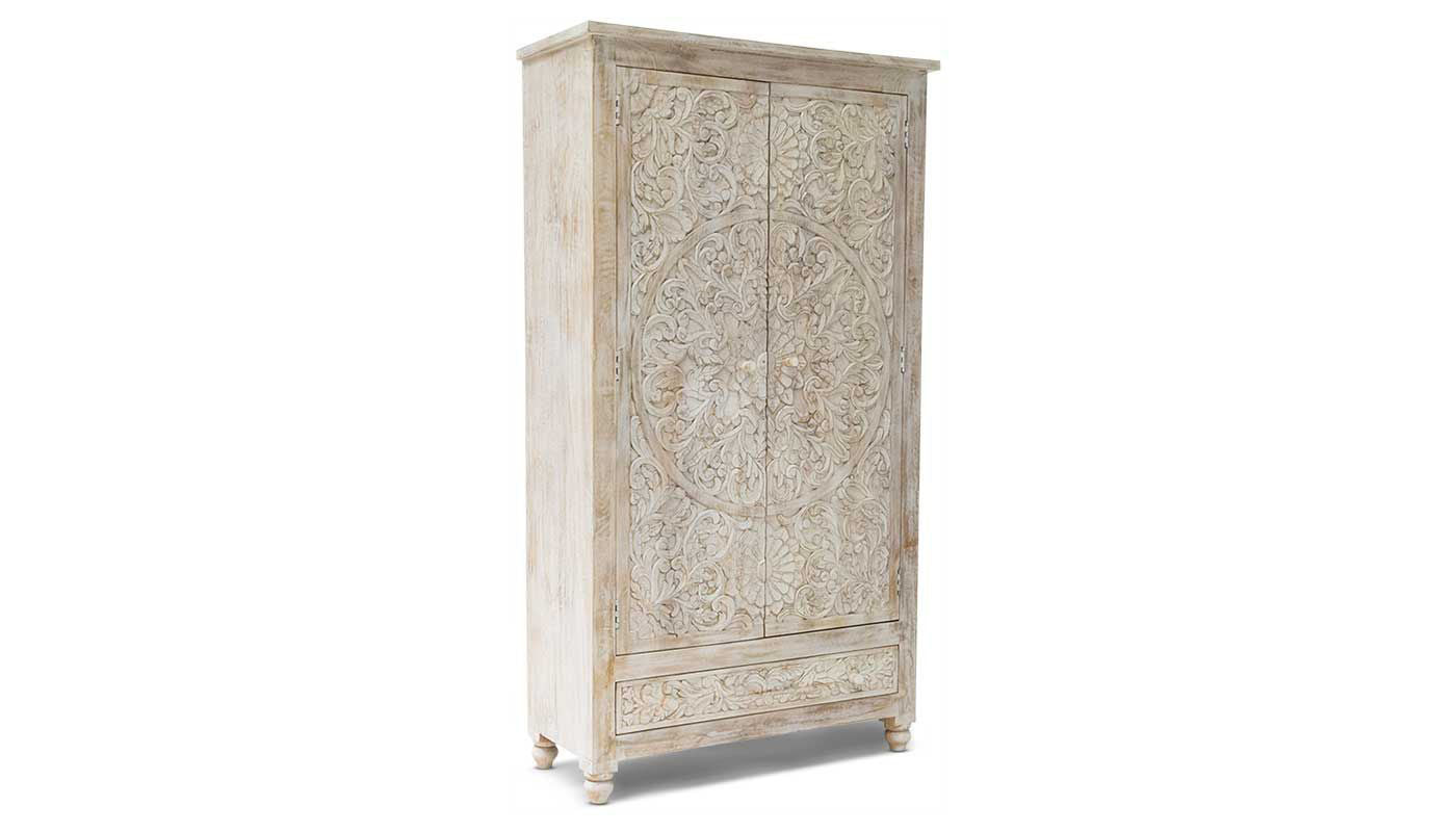 Vanessa Carved Door Wardrobe