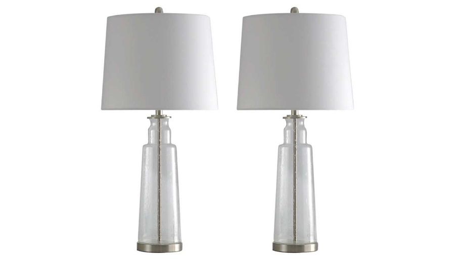 Clear Glass Table Lamp - Set of 2