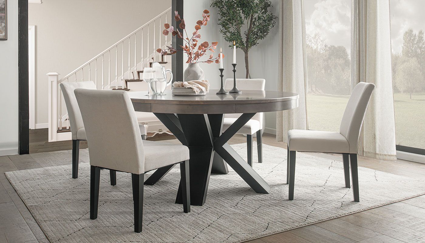 Navarro Round Dining Height Table & Chairs – Home Zone Furniture