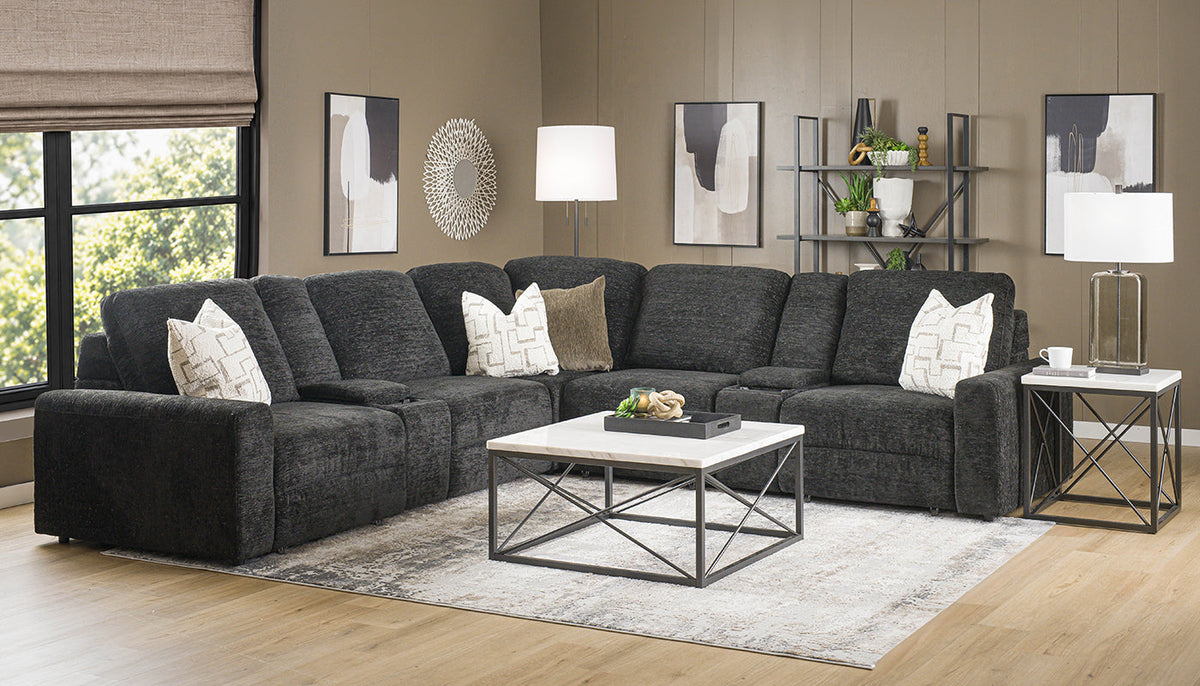 Alchemy II Black Sliding Sectional