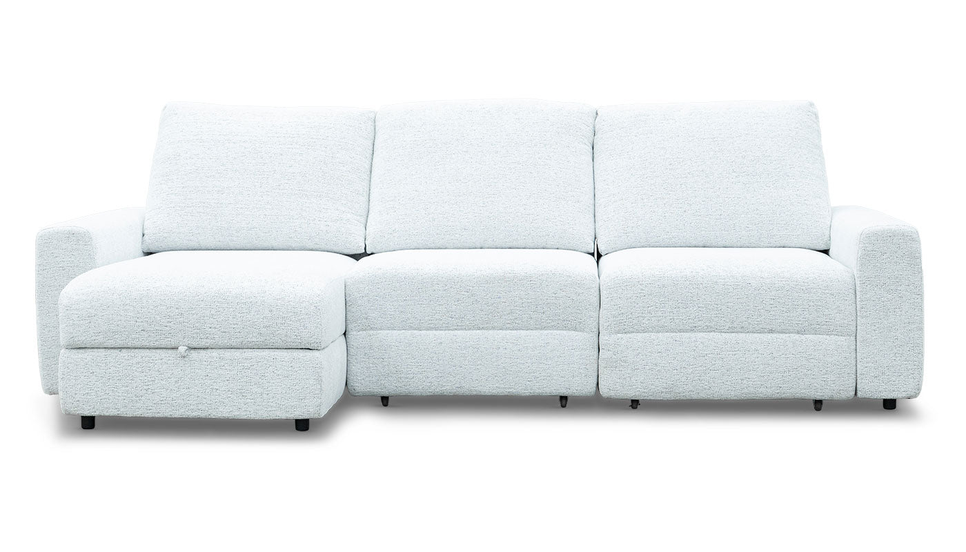 Alchemy II Sliding Sofa with Storage Chaise