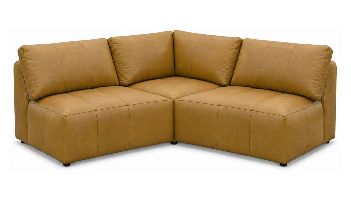 Amallo Leather 3-Piece Sectional