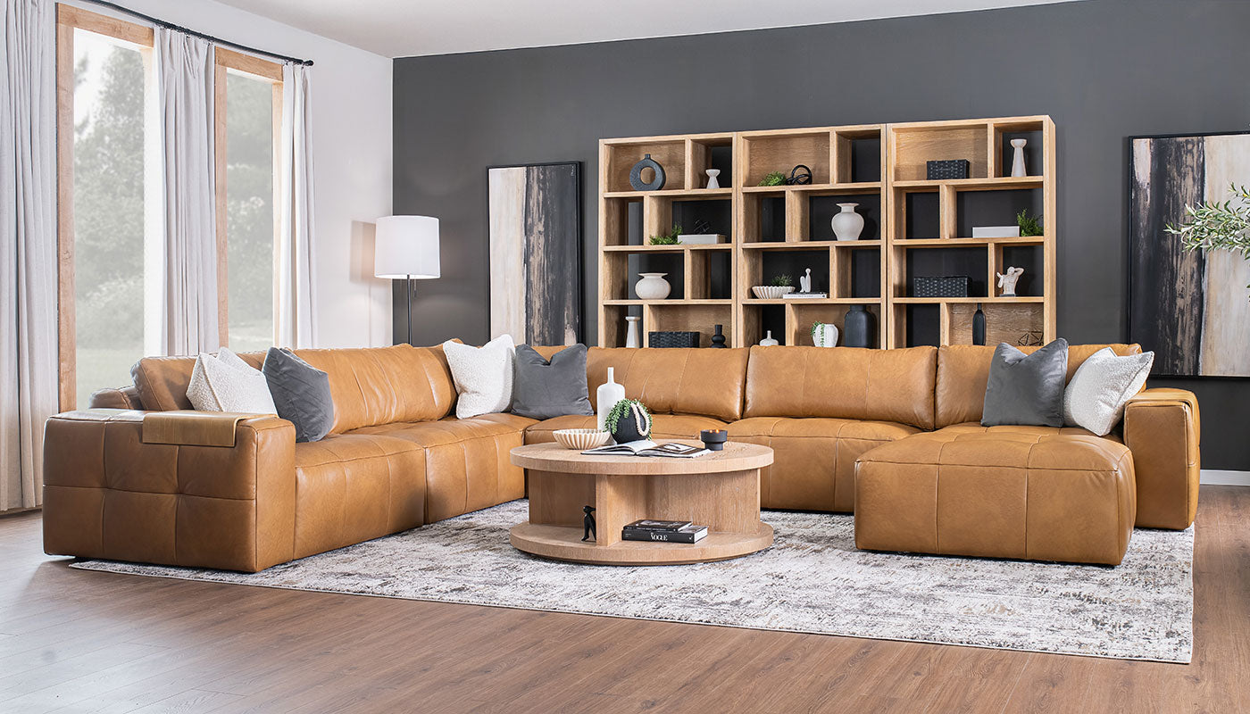 Amallo Leather Sectional