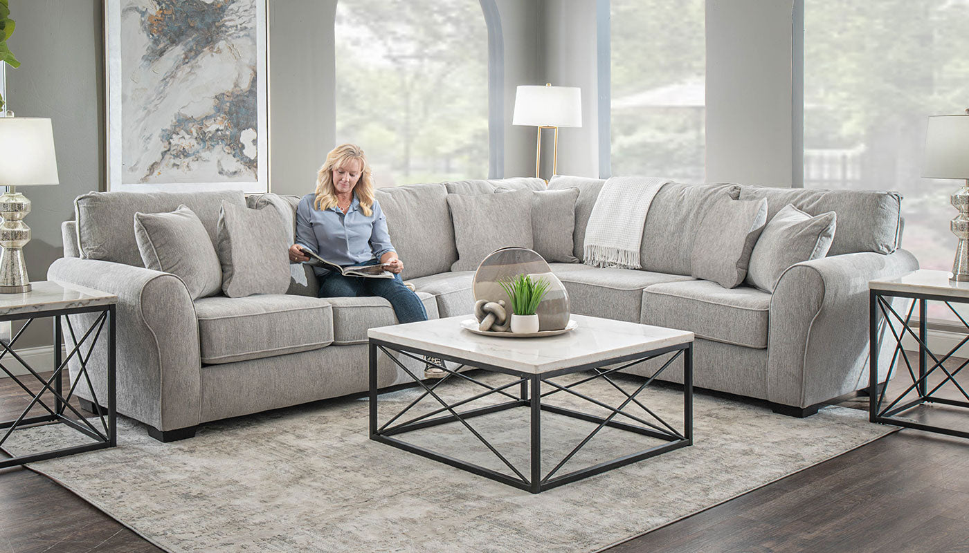 Athens Platinum Studio Sectional