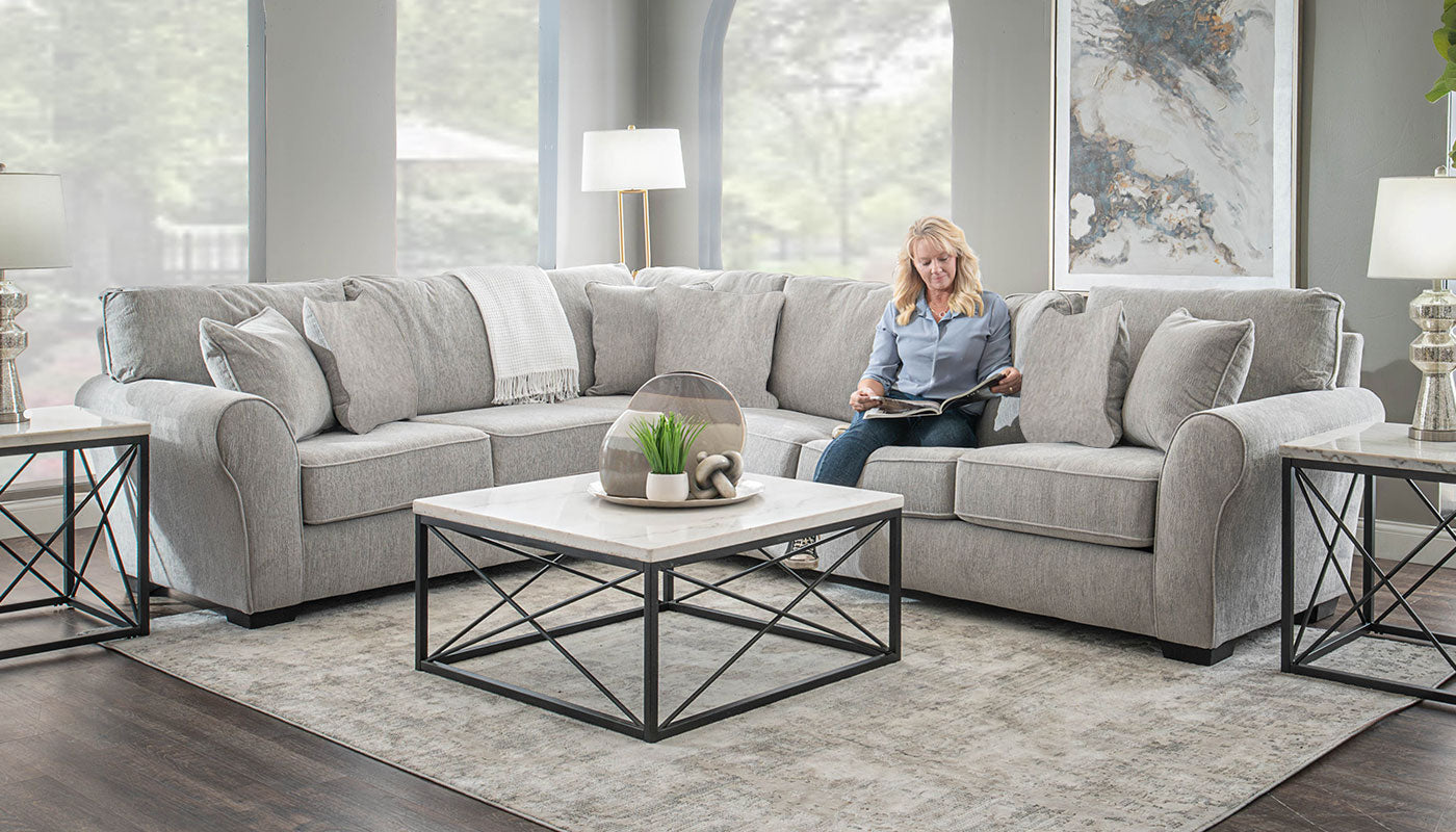 Athens Platinum Studio Sectional