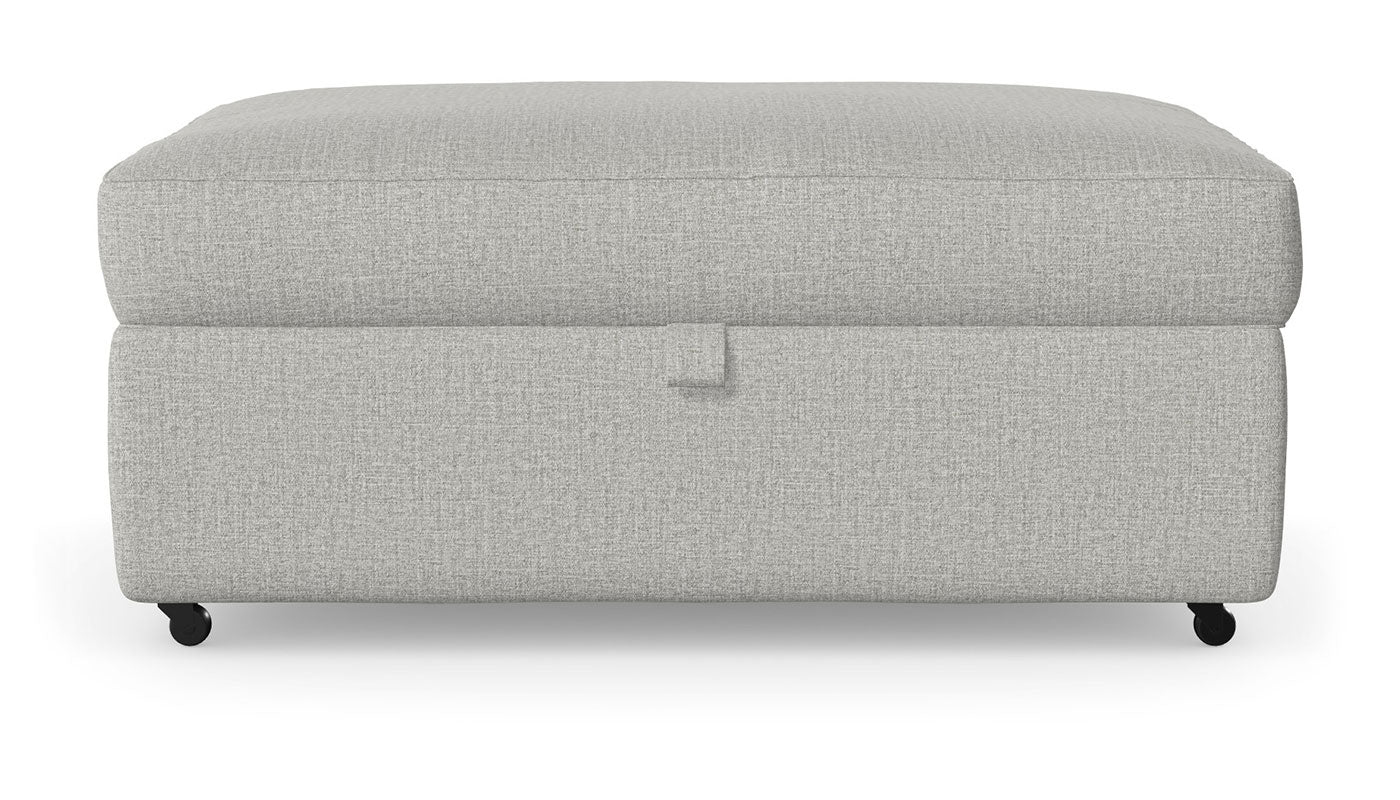 Bishop "Crete-Pewter" Fabric Ottoman
