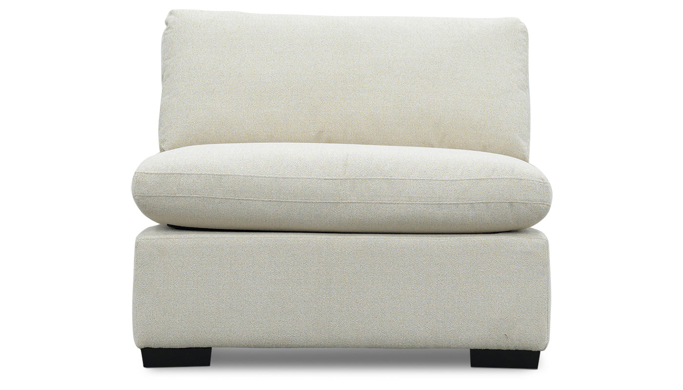 City Limits II Jackson Ecru Fabric Armless Chair