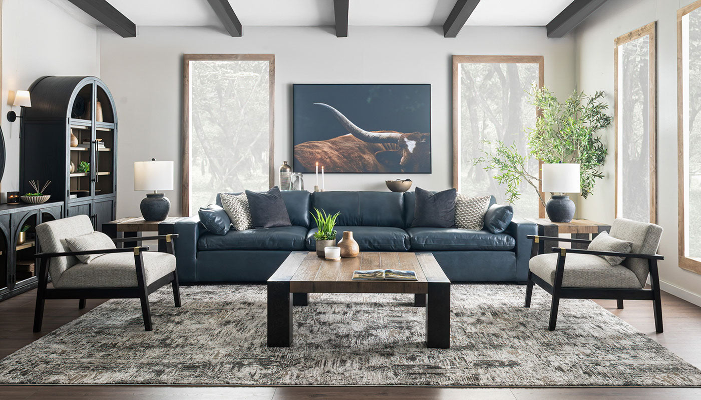 City Limits II Leather Super Sofa