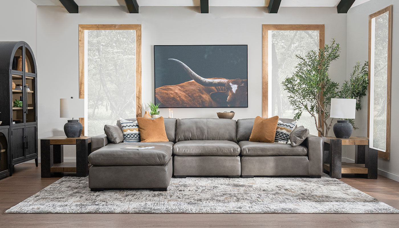 City Limits II Leather Super Sofa