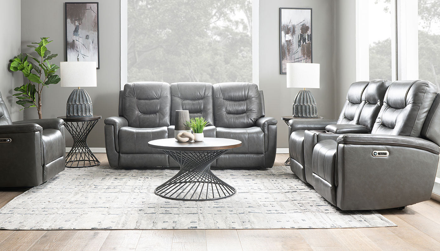 Daylight Grey Reclining Sofa & Loveseat