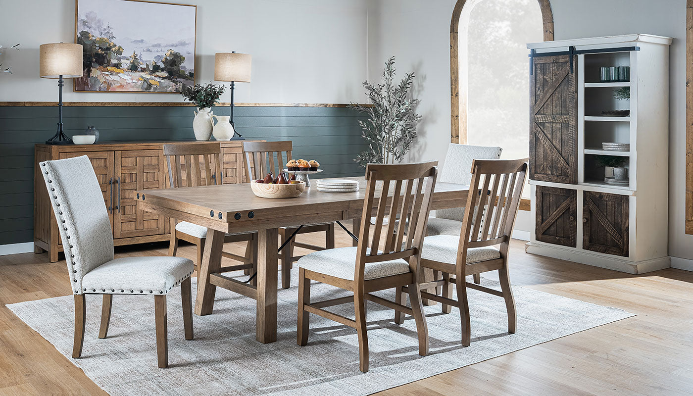 Iris II Light Hickory Dining Height Table & Chairs