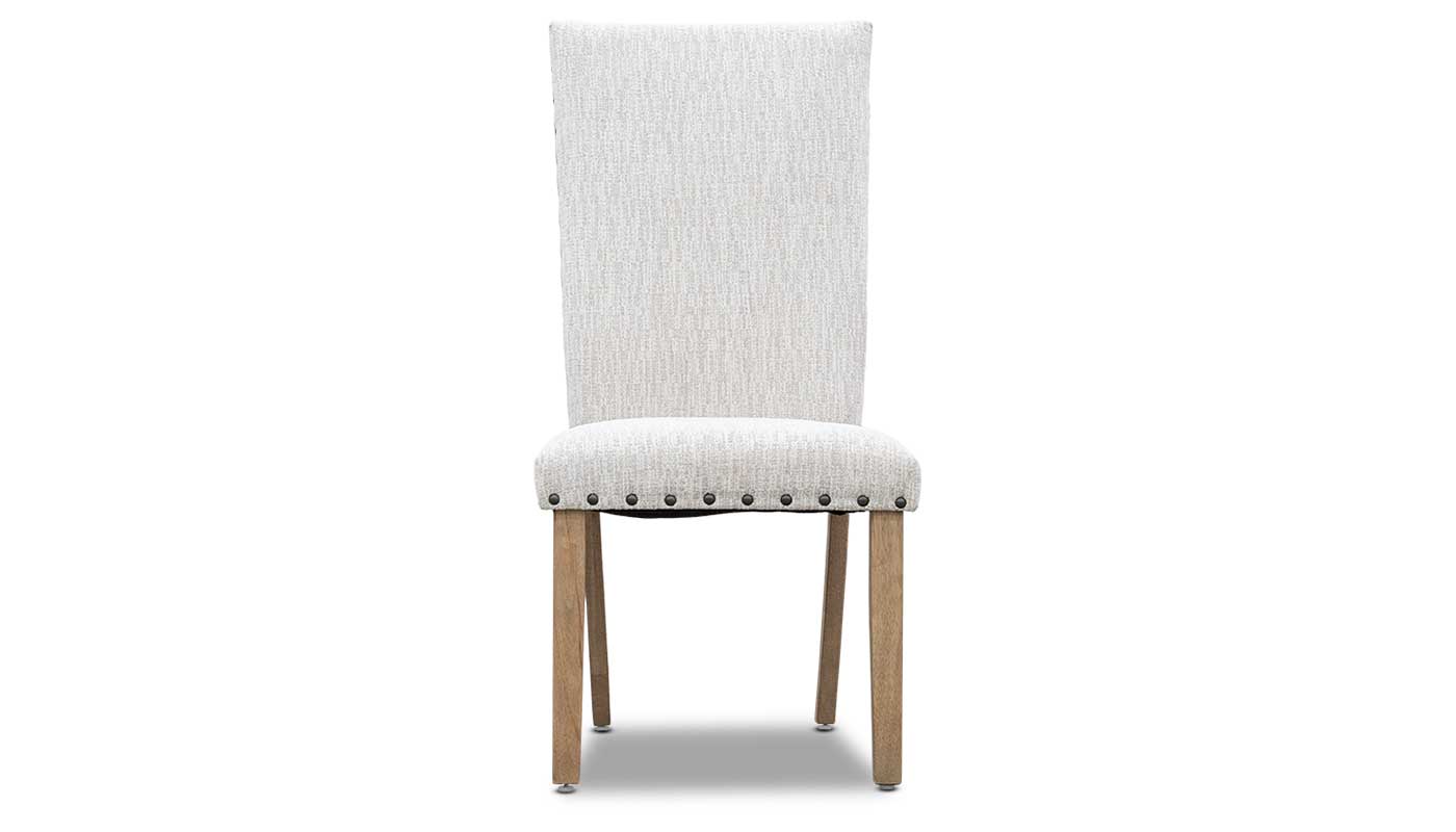Iris II Light Hickory Dining Height Parson Chair with Performance Fabric