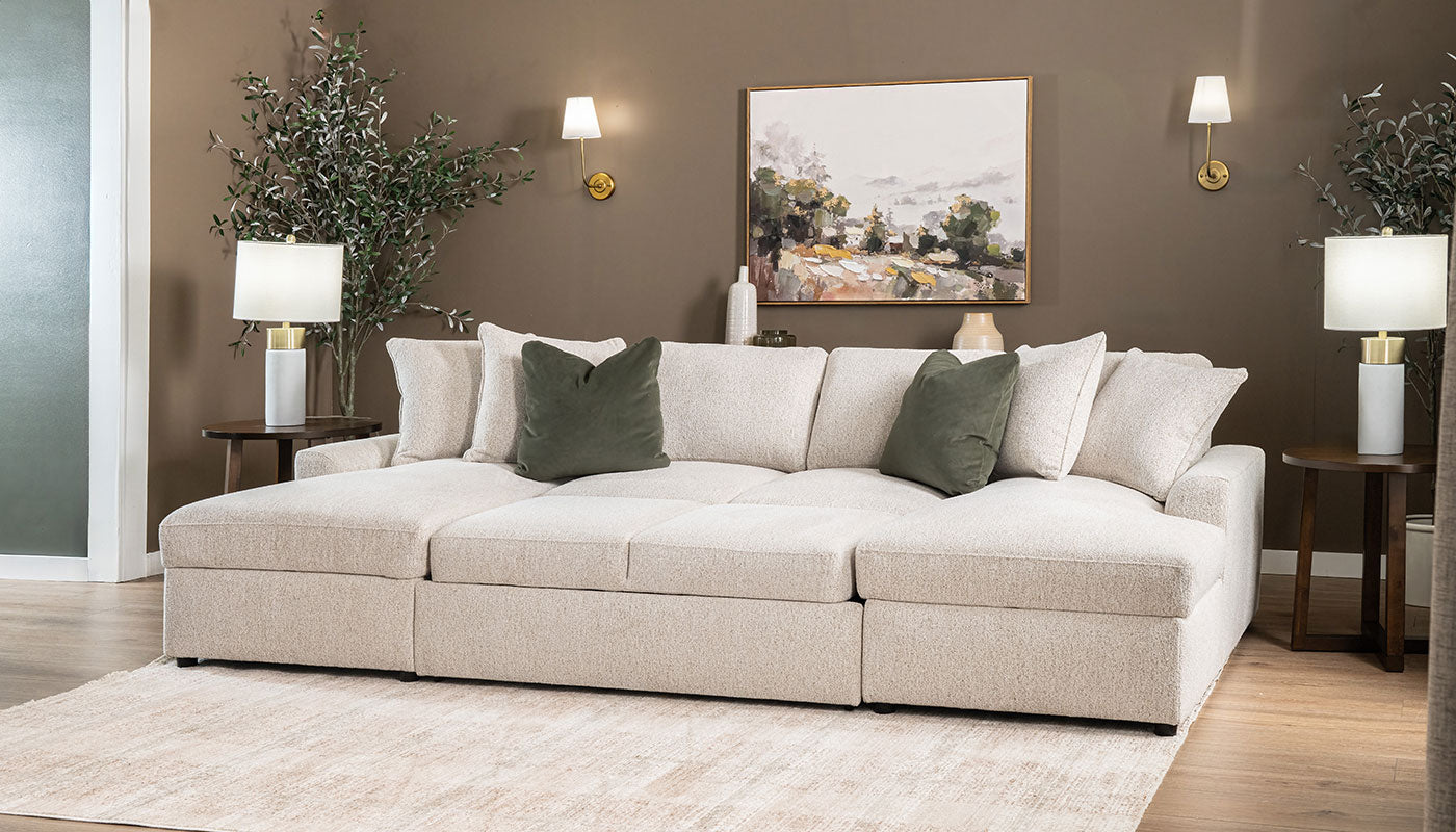 Ivy Trundle Dual Chaise Sectional