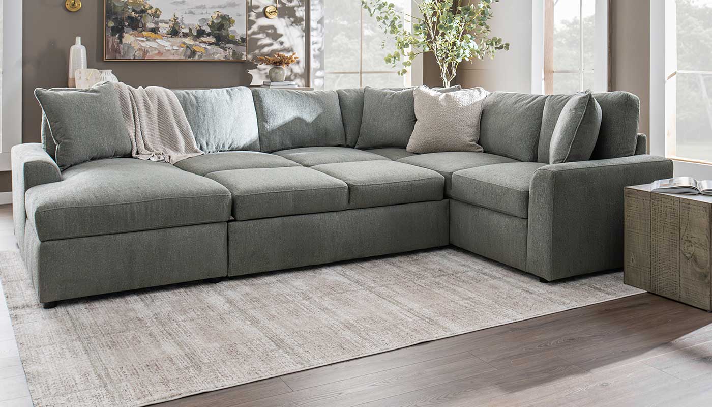 Ivy Trundle Sectional with Chaise – Home Zone Furniture