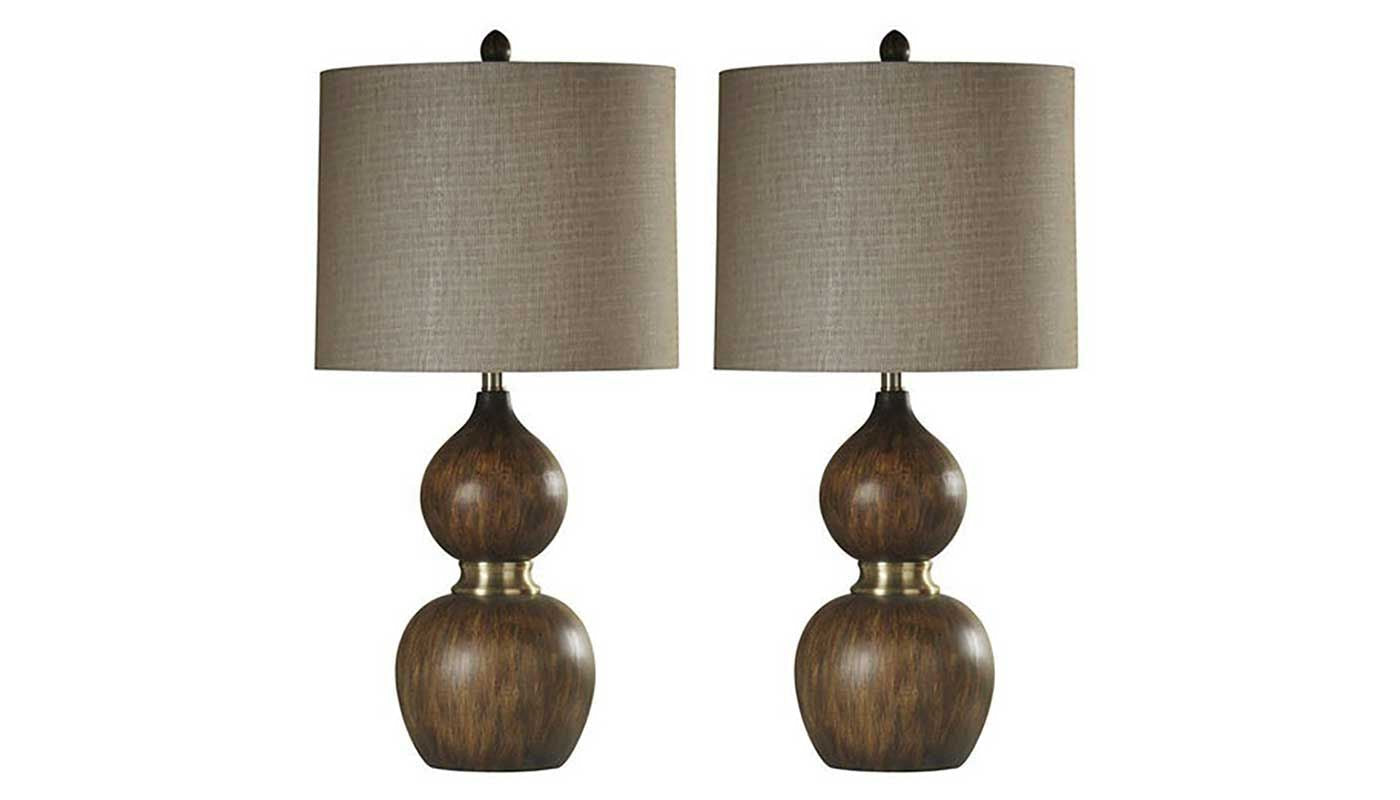 Mizoram Antique Brass Table Lamp Set of 2
