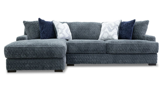 Pleasant Valley Fluffy Iron Sofa with Chaise