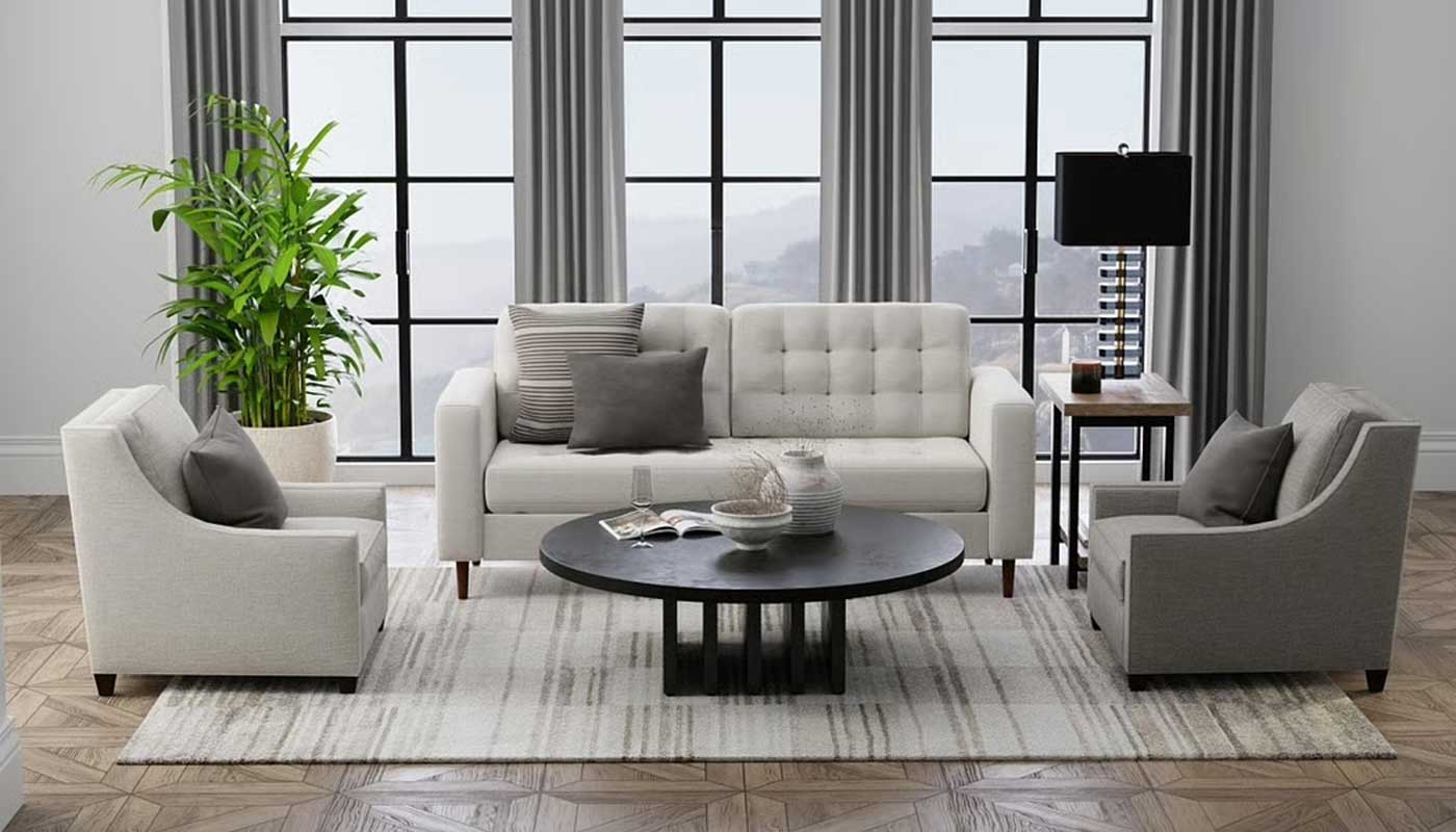 Richmond Stripe Gray 8 x 10 Rug