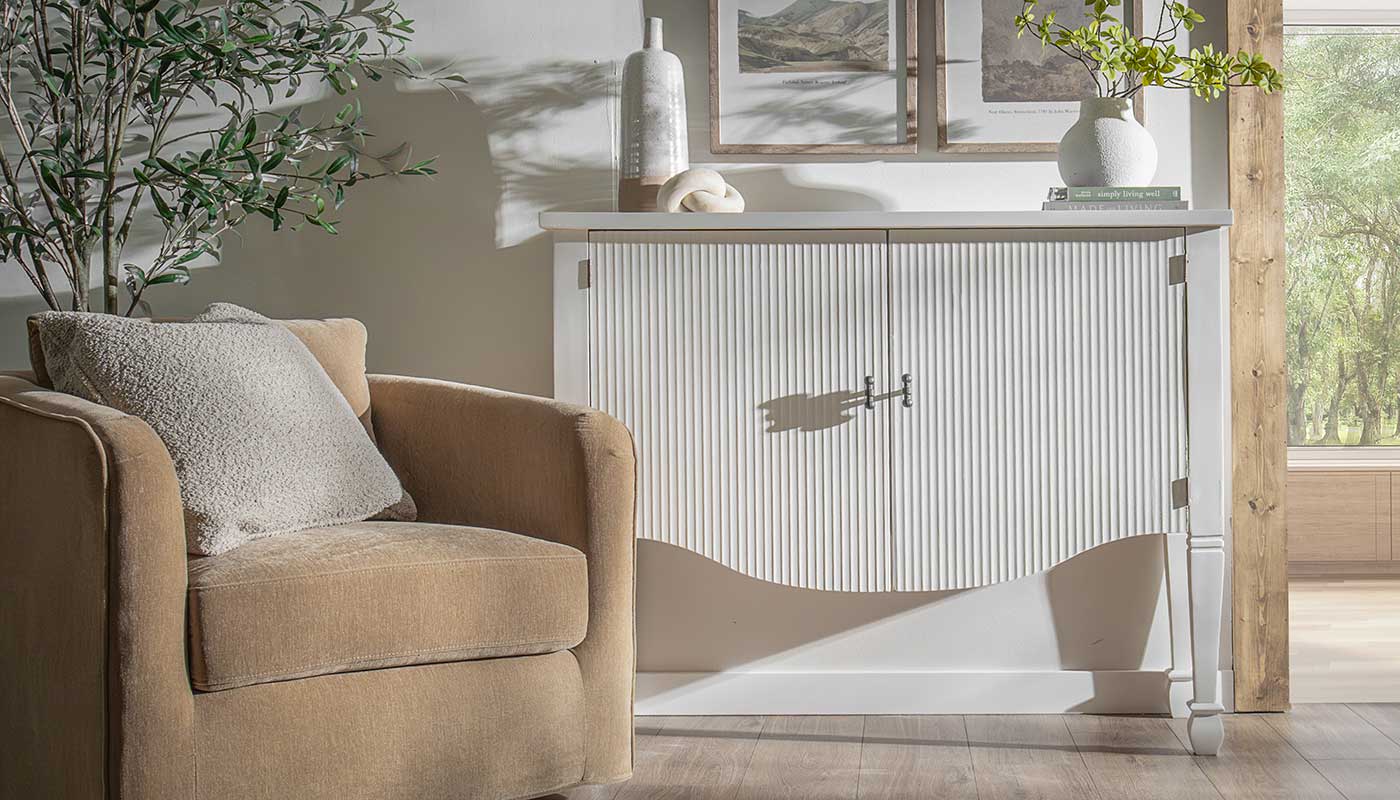 Danielle White Accent Cabinet