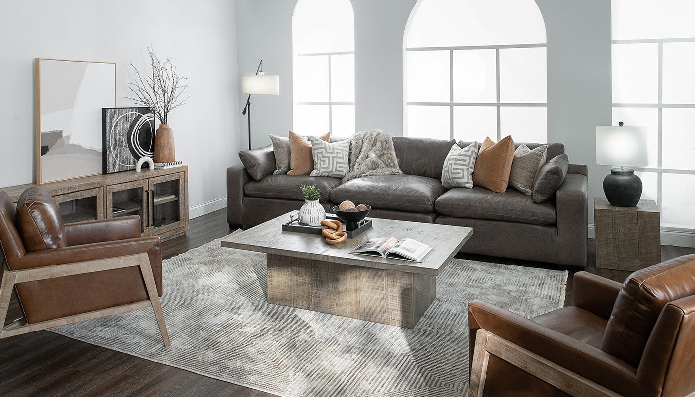City Limits Leather Super Sofa