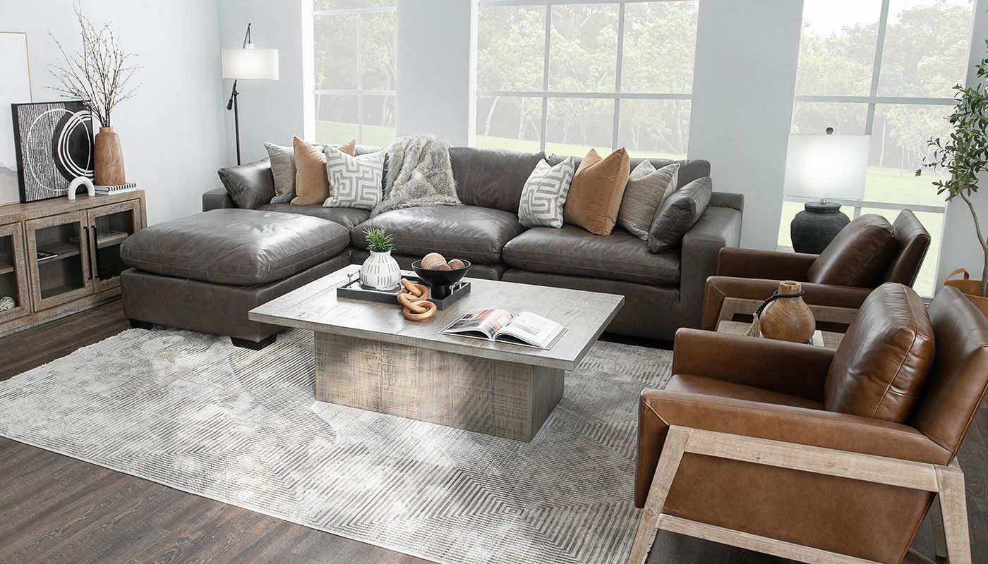 City Limits Leather Super Sofa