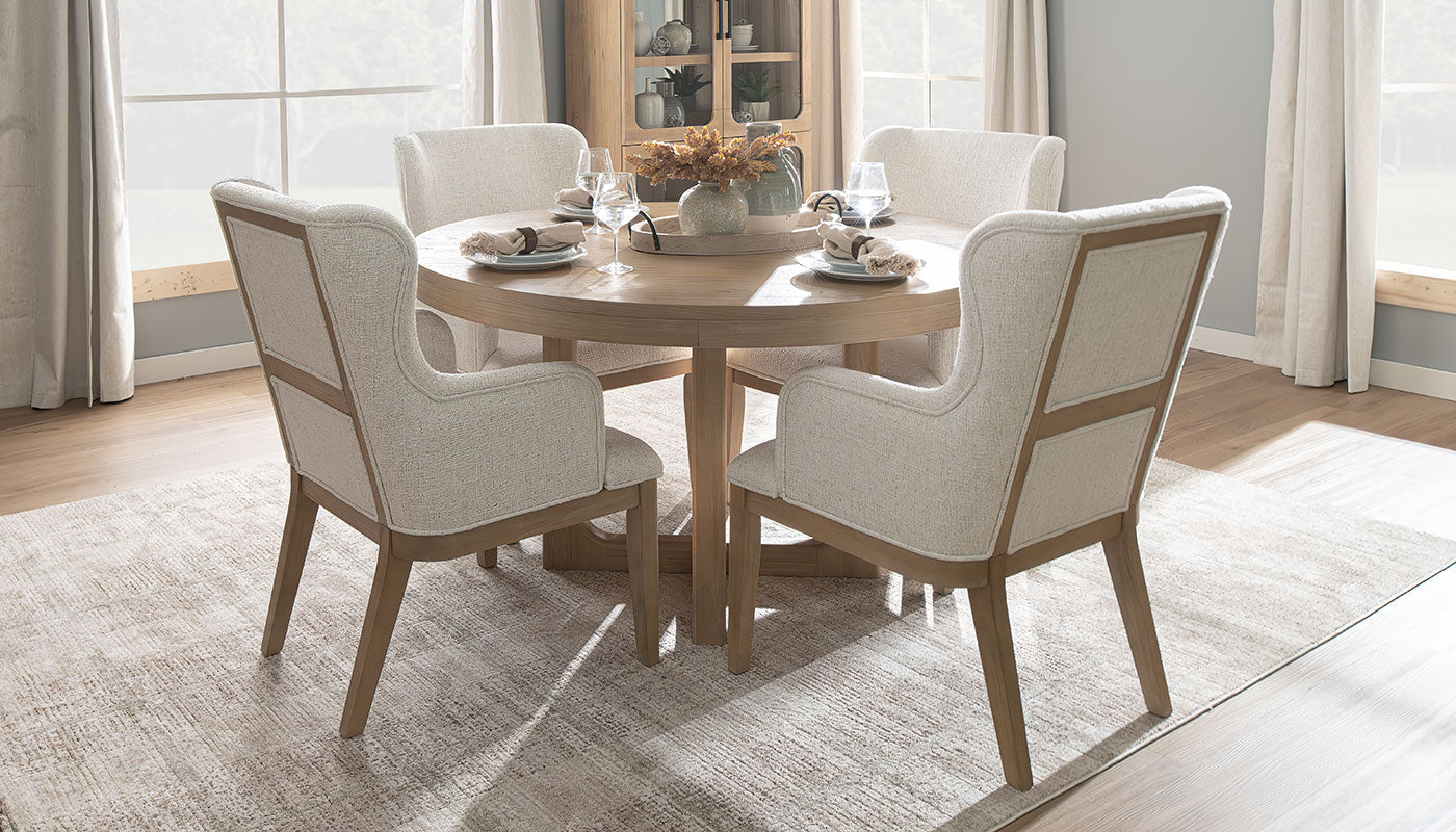 Somerset Round Dining Height Table Chairs – Home Zone Furniture