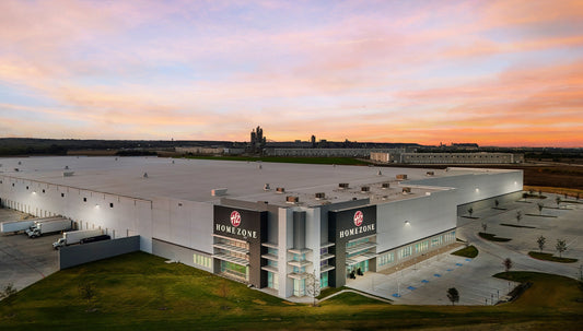Exterior of the Home Zone Furniture headquarters. 