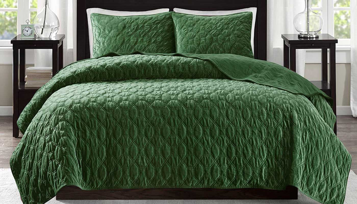 Harper Faux Velvet Comforter Set