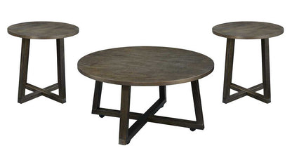 Industrial 3-Piece Occasional Table Set