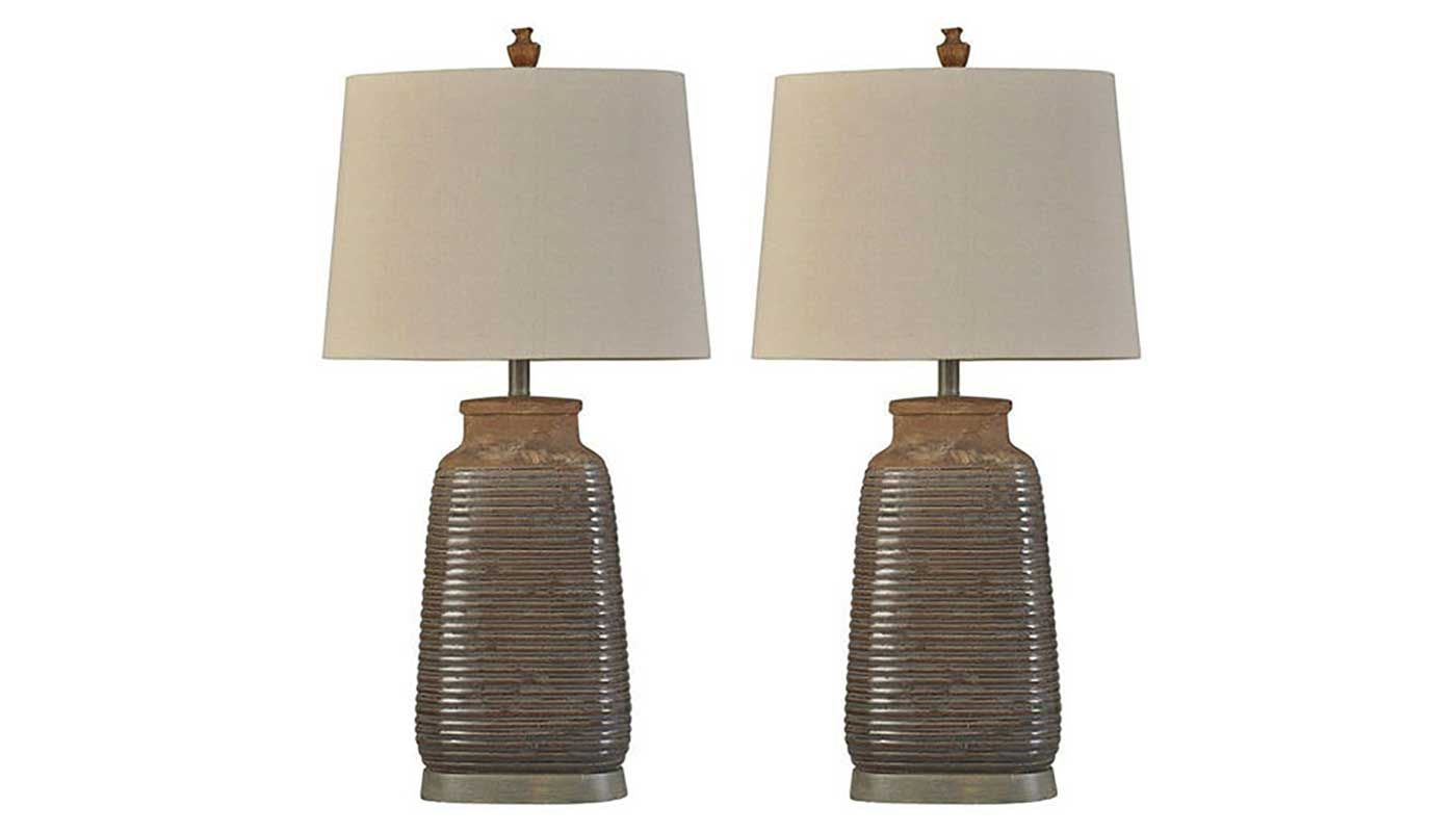 Armond Brown Ceramic Table Lamp - Set of 2