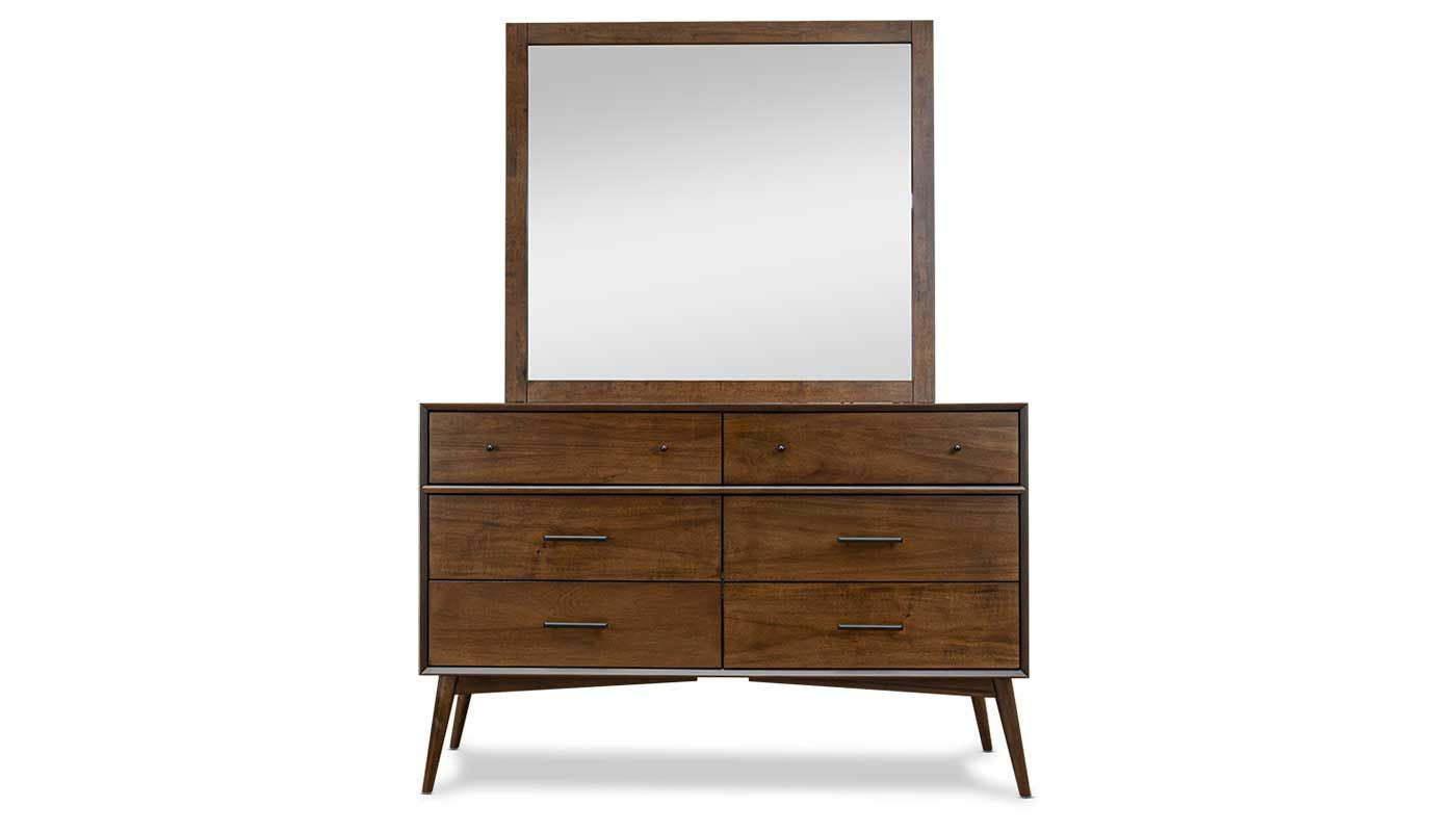 Mid Century Dresser & Mirror – Home Zone Furniture