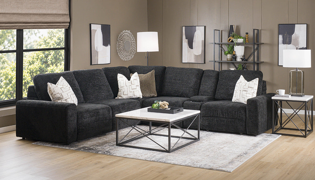 Alchemy II Black Sliding Sectional