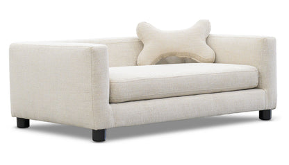 Aloro Ecru Dog Sofa with Performance Fabric