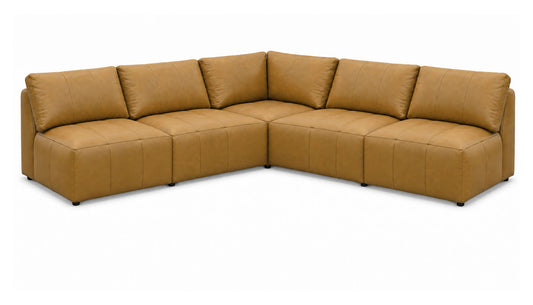 Amallo Leather 5-Piece Sectional