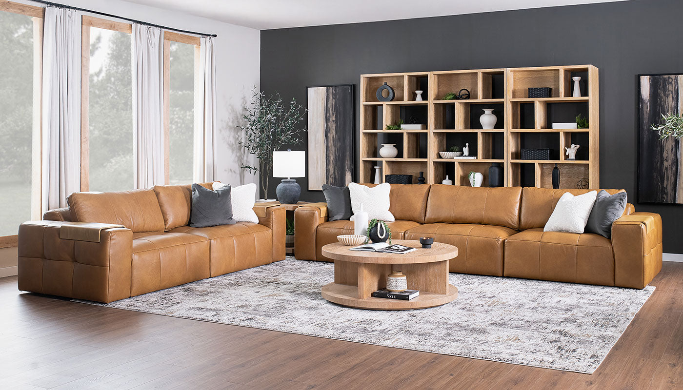 Amallo Leather Super Sofa & Sofa