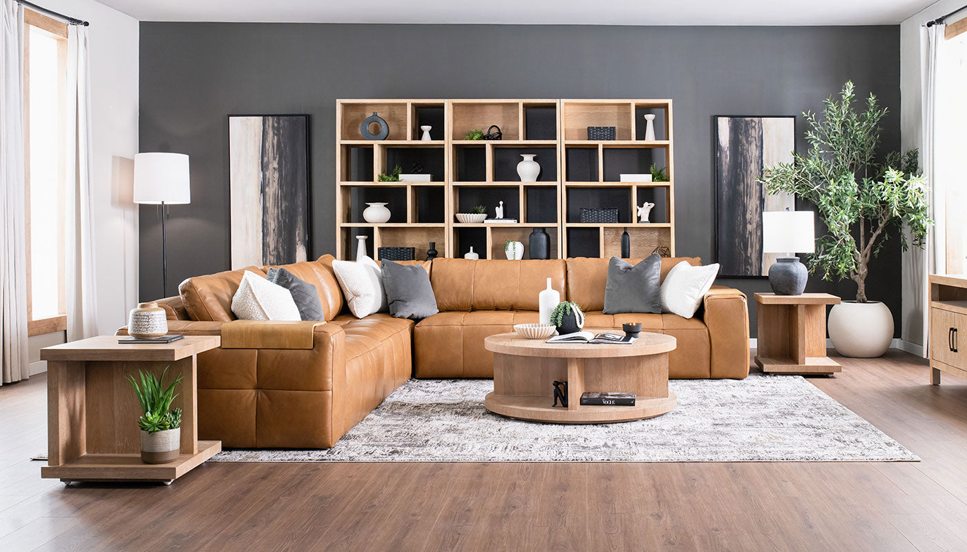 Amallo Leather Sectional