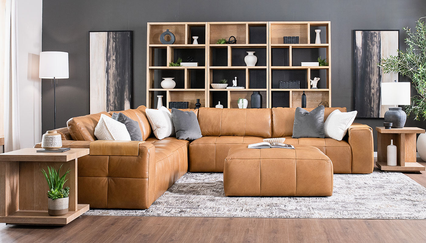 Amallo Leather Sectional