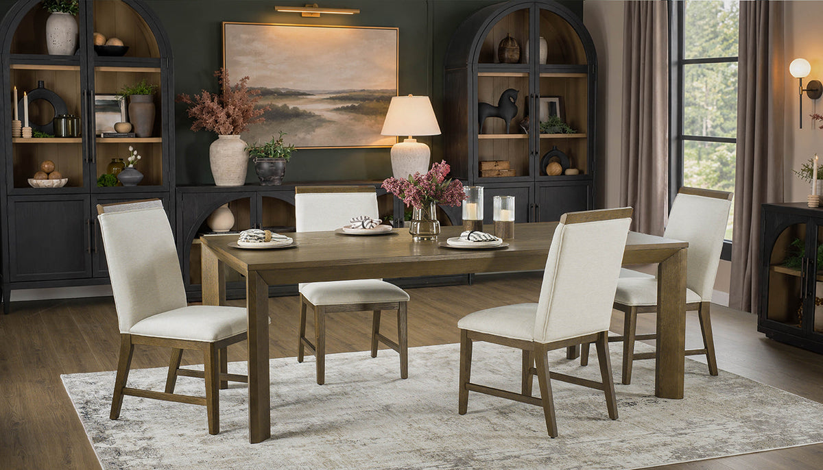 Arles Brown Dining Height Table & Chairs