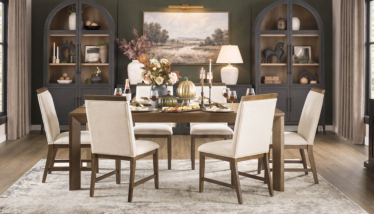 Arles Brown Dining Height Table & Chairs