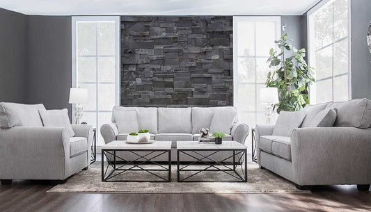Aubrey Platinum Sofa & Loveseat