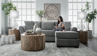 Belton Platinum Sofa with Chaise