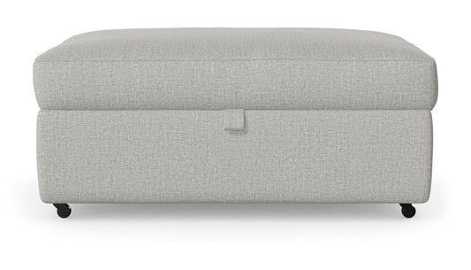 Bishop "Crete-Pewter" Fabric Ottoman