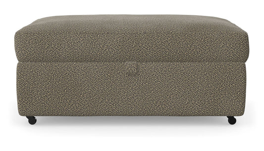 Bishop "Saddleback Leather" Fabric Ottoman