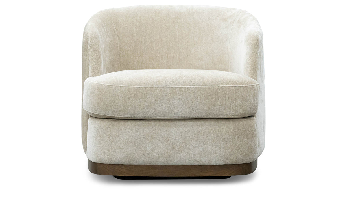 Cerrito Fabric Cream Swivel Chair