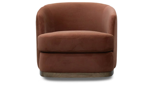 Cerrito Fabric Spice Swivel Chair