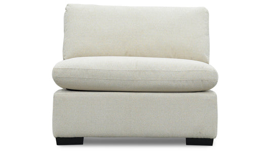 City Limits II Jackson Ecru Fabric Armless Chair