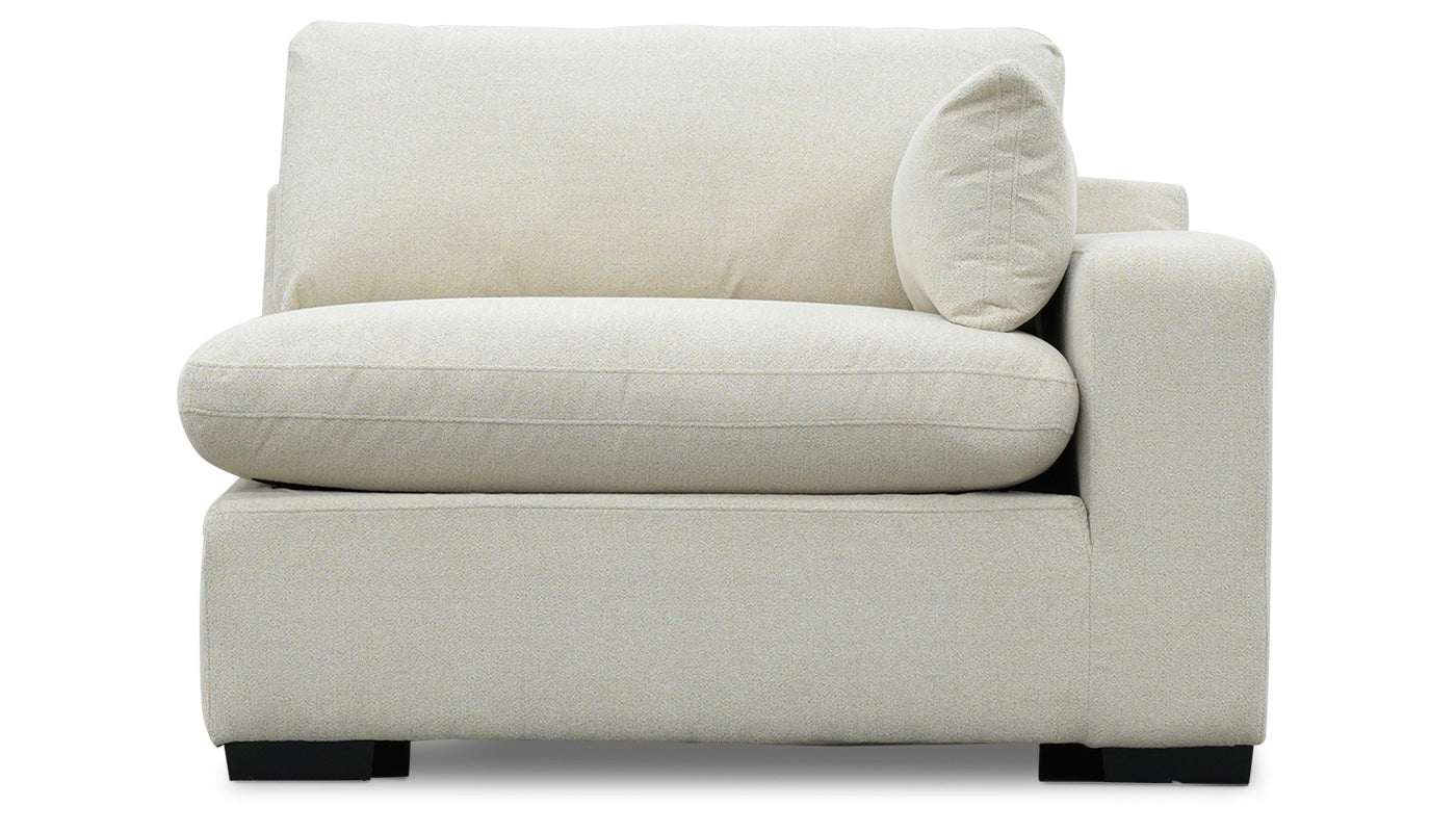 City Limits II Jackson Ecru Fabric Right Arm Facing Chair