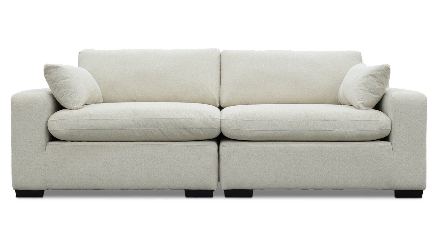 City Limits II Jackson Ecru Fabric Sofa