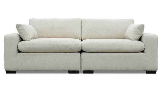 City Limits II Jackson Ecru Fabric Sofa