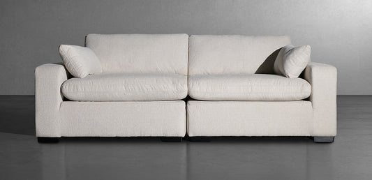 City Limits II Jackson Ecru Fabric Sofa
