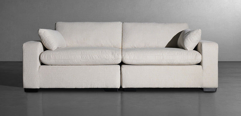 City Limits II Jackson Ecru Fabric Sofa
